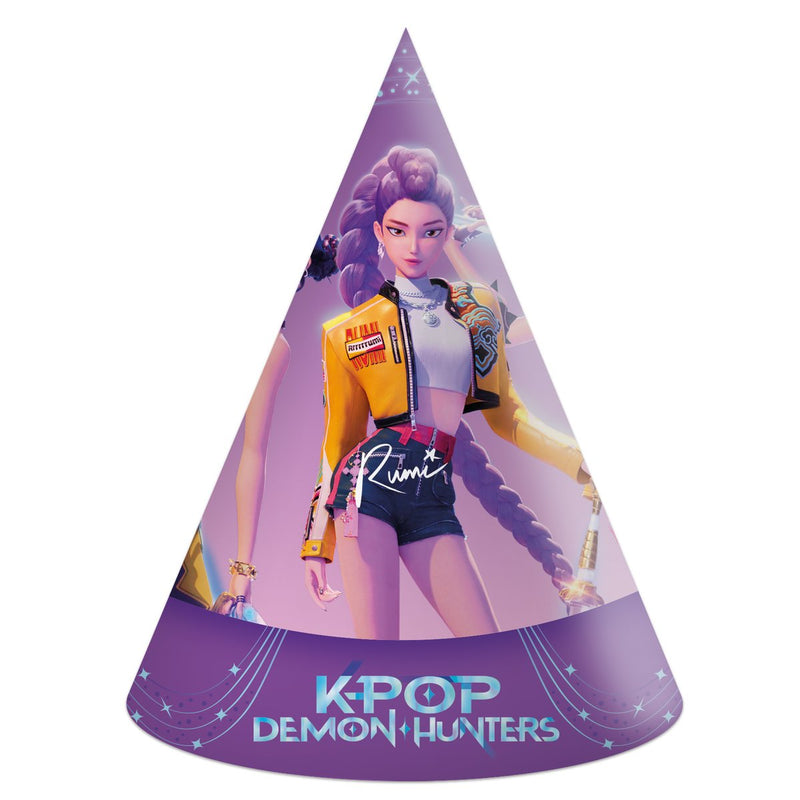 K-POP Demon Hunters Papieren Feesthoedjes – 6 Stuks