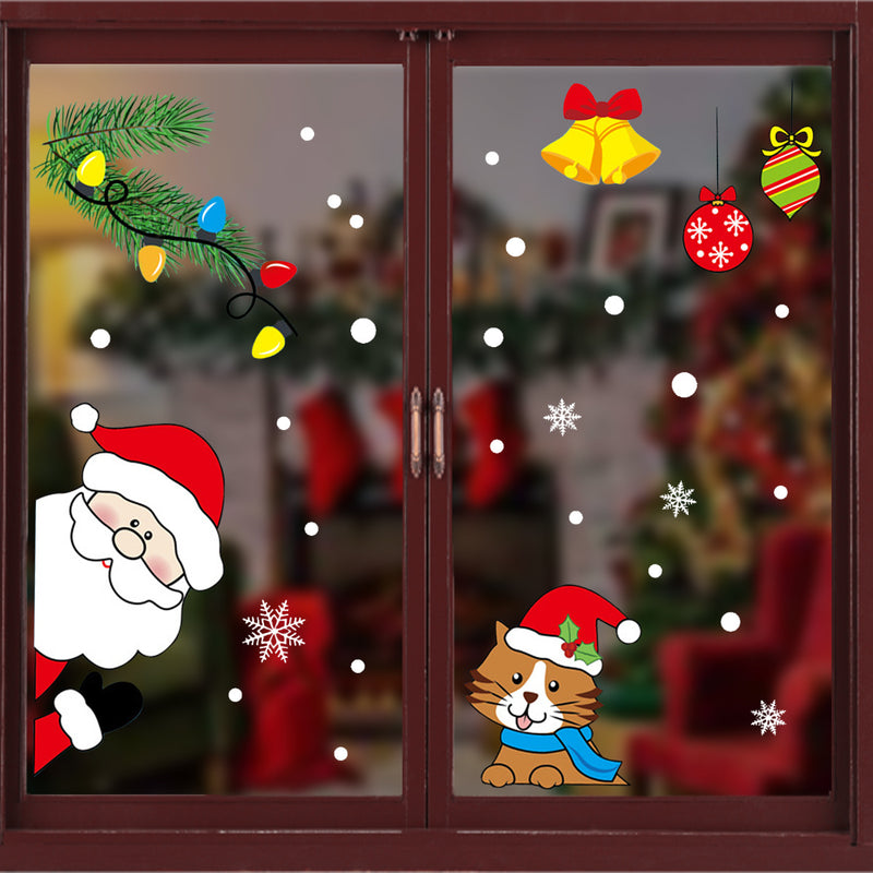 Kerst Raamstickers Kerstman en kerstfiguren – 30 stuks