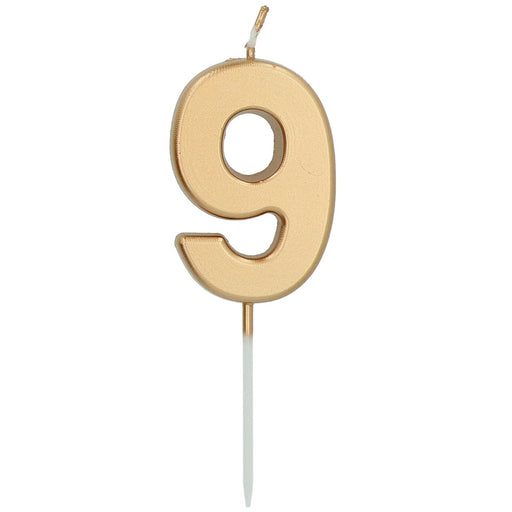 Cijferkaars 9 Goud – 5 cm