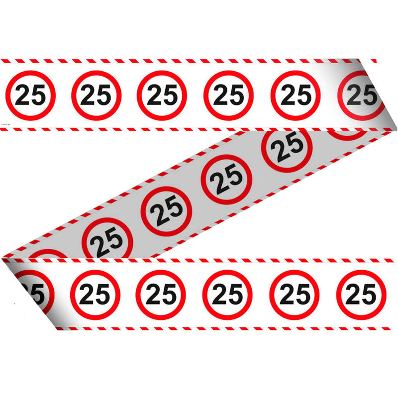 Afzetlint Verkeersbord 25 Jaar