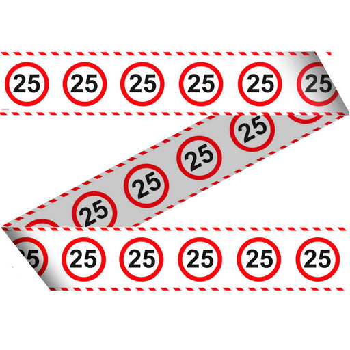 Afzetlint Verkeersbord 25 Jaar