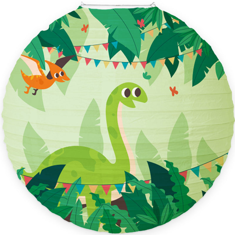 Lampion Dinosaurus jungle groen – 30 cm