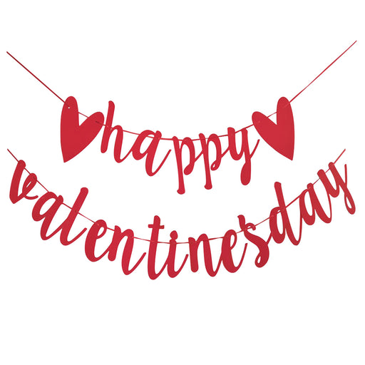 Letterslinger Happy Valentine's Day Rood – 200 cm