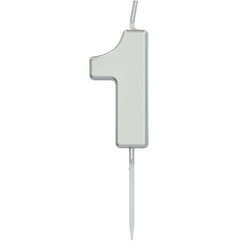 Cijferkaars 1 Zilver – 5 cm