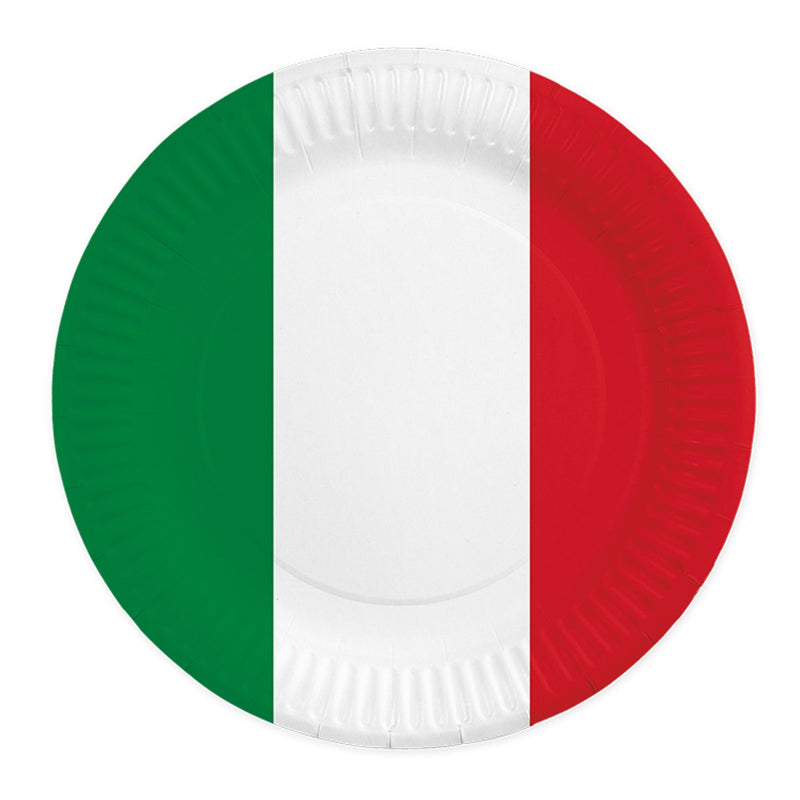 Papieren Borden Italië 23 cm – 8 Stuks