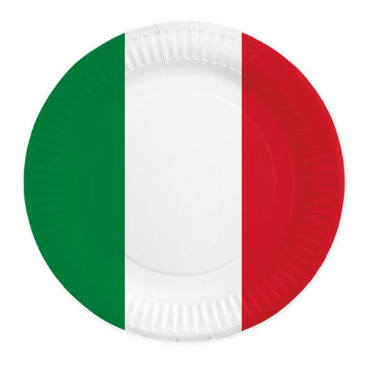 Papieren Borden Italië 23 cm – 8 Stuks