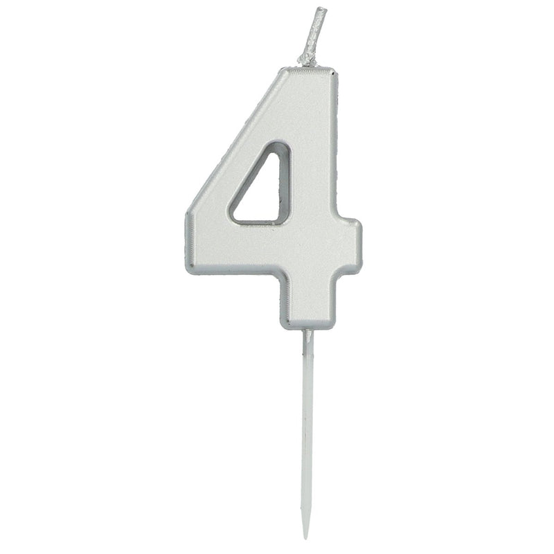 Cijferkaars 4 Zilver – 5 cm