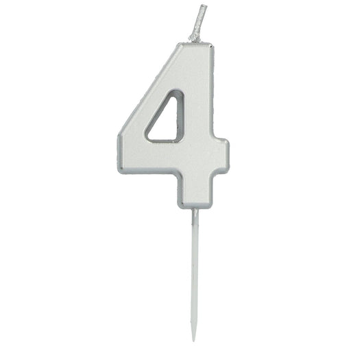Cijferkaars 4 Zilver – 5 cm