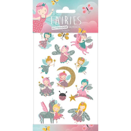 Feeën Glitterlook Plaktattoos – 12 Stuks