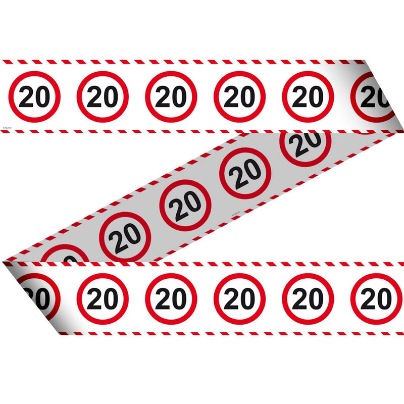 Afzetlint Verkeersbord 20 Jaar