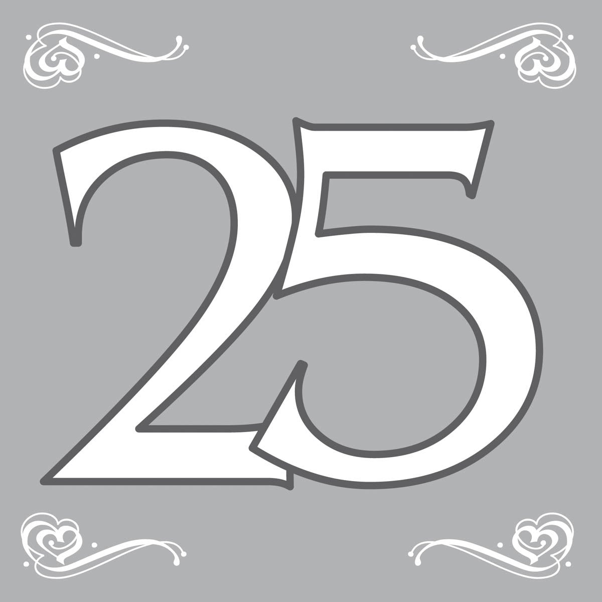 Servetten 25 Jaar Zilver