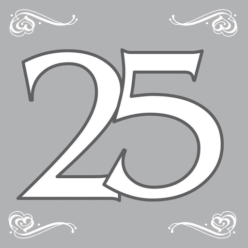 Servetten 25 Jaar Zilver