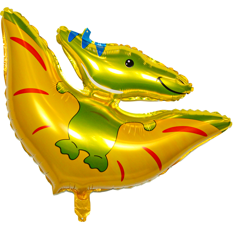 Folieballon Pterosaurus Groen/Geel - 86 x 78 cm
