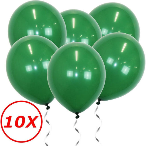 Latex Ballonnen Groen 34 cm – 10 Stuks