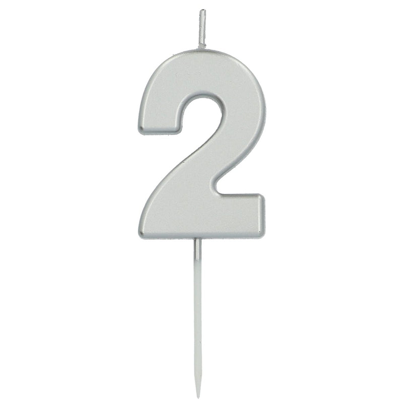 Cijferkaars 2 Zilver – 5 cm