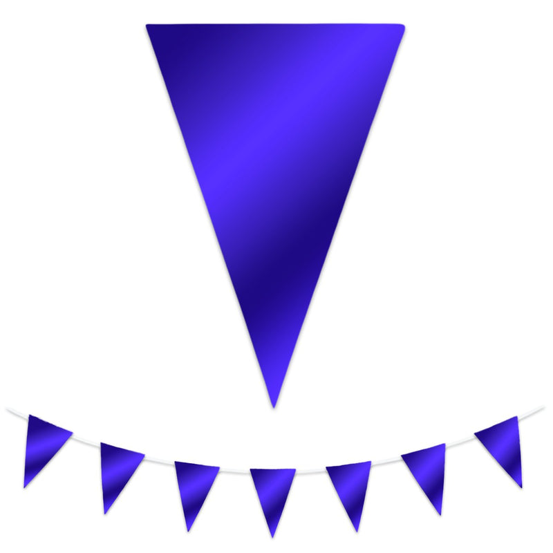 Metallic Folie Vlaggenlijn Donkerblauw – 10 m