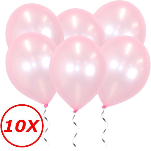Metallic Latex Ballonnen Roze 34 cm – 10 Stuks
