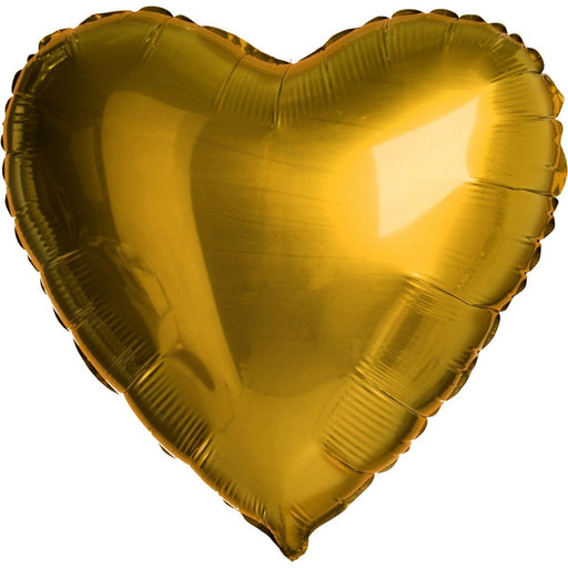 Folieballon Hart Goud - 70 x 60 cm
