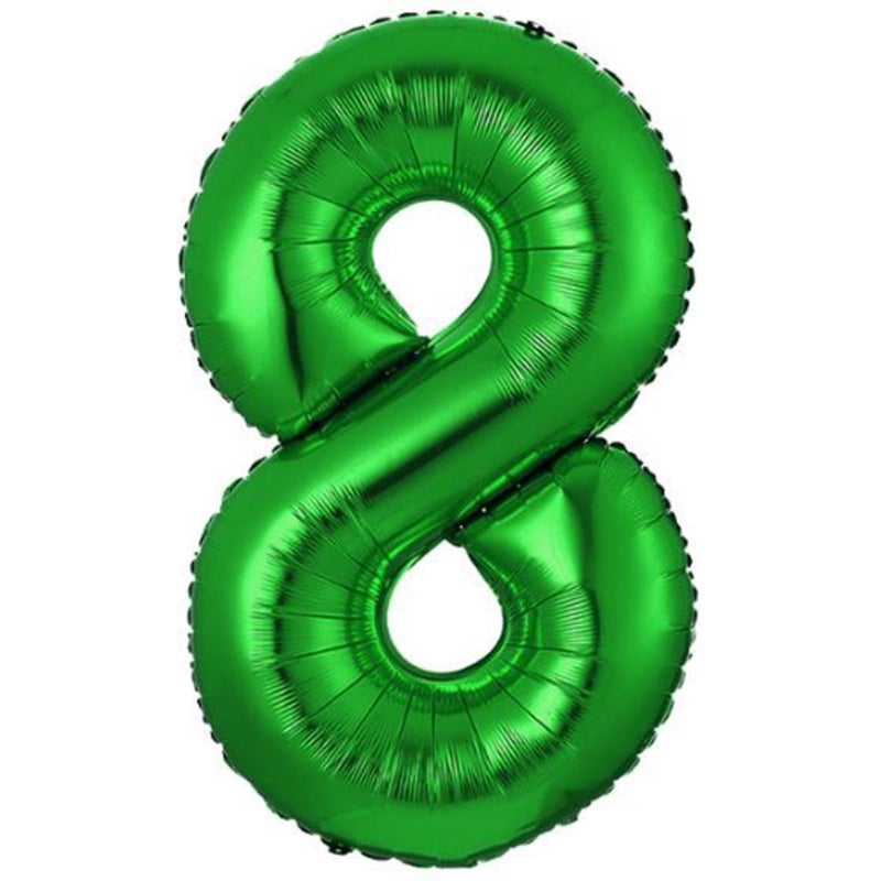 Folie Cijferballon 8 Groen – 70 cm
