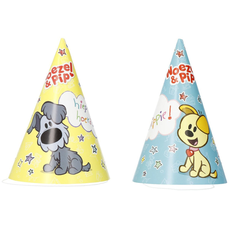Woezel & Pip Feesthoedjes – 15,5 cm – 6 Stuks