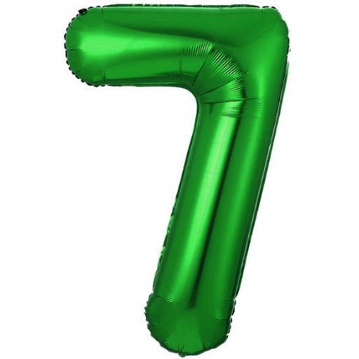 Folie Cijferballon 7 Groen – 86 cm