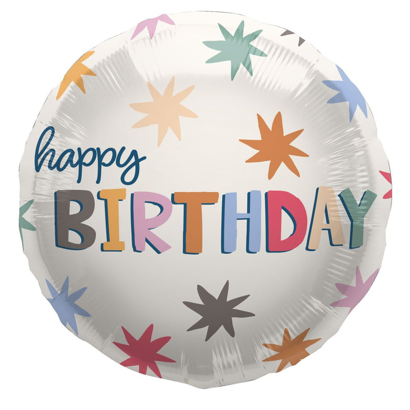Star Folieballon Happy Birthday