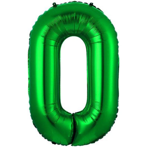 Folie Cijferballon 0 Groen – 86 cm