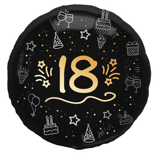 Shining Glam Folieballon 18 Jaar – 45 cm