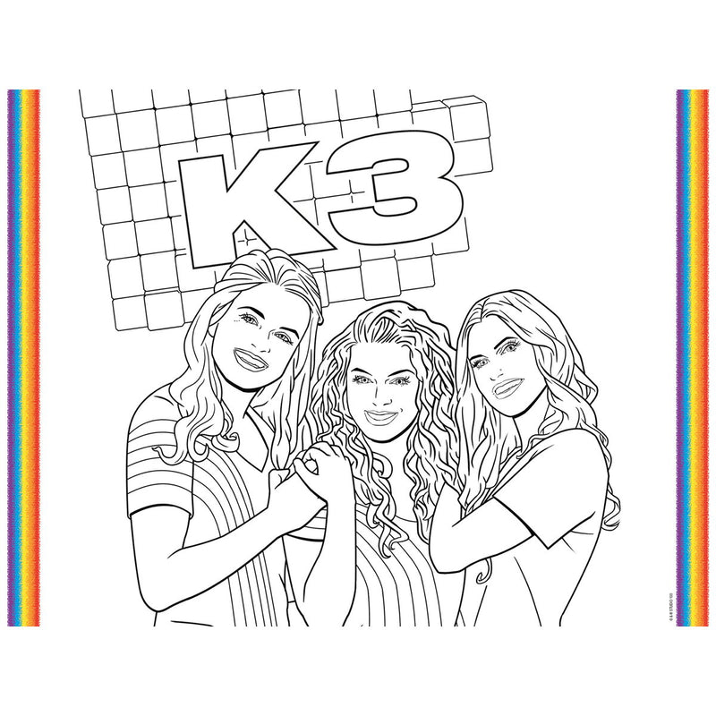 K3 Placemat Om In Te Kleuren
