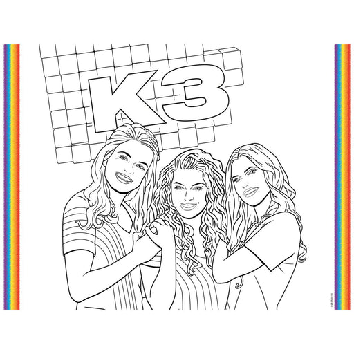 K3 Placemat Om In Te Kleuren