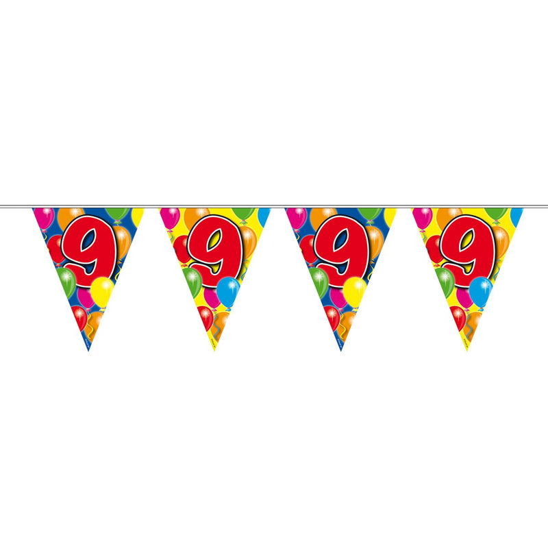 Vlaggenlijn 9 Jaar Multicolor – 1 Stuk