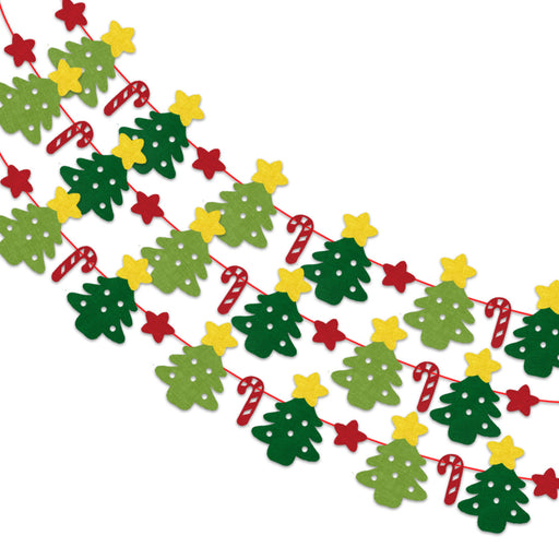 Kerstboomslinger Met Sterren Groen/Rood – 200 cm