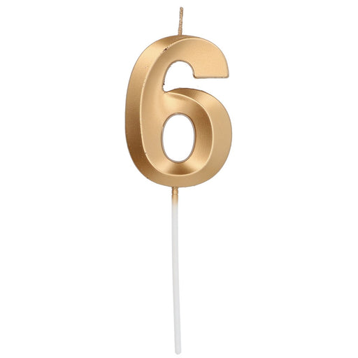 Cijferkaars 6 Metallic Goud
