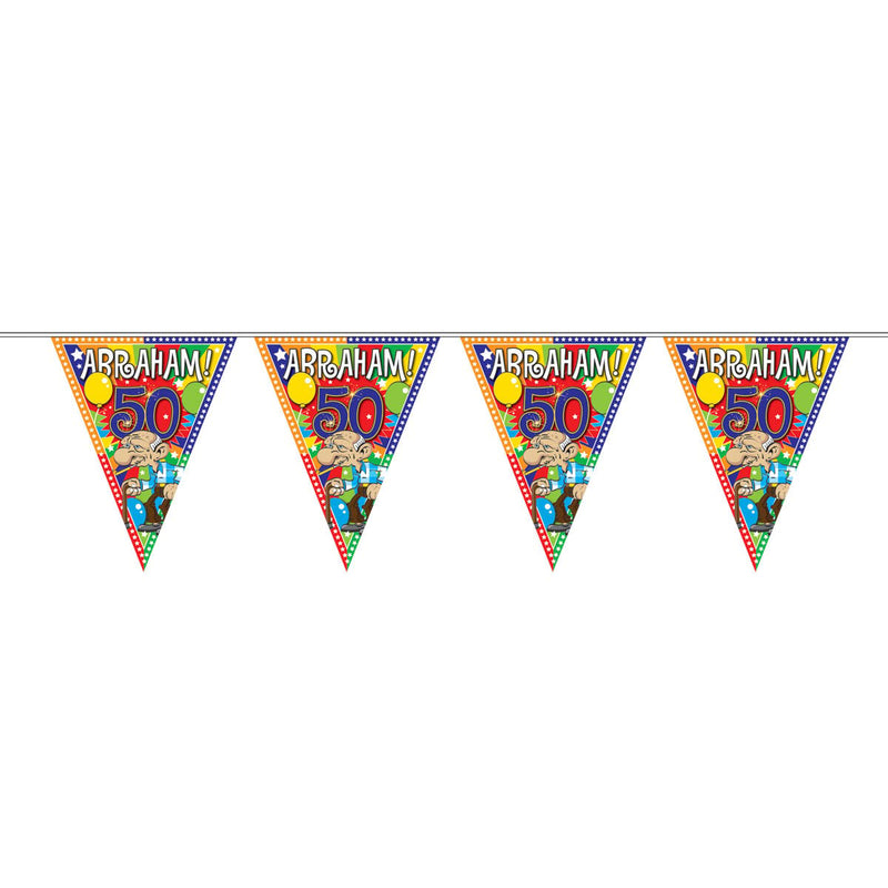 Vlaggenlijn Abraham 50 Jaar Multicolor – 1 Stuk