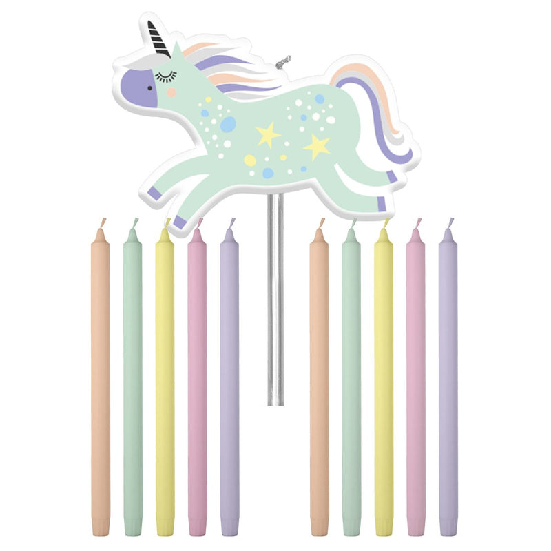 Unicorn Regenboog Taartkaarsjes