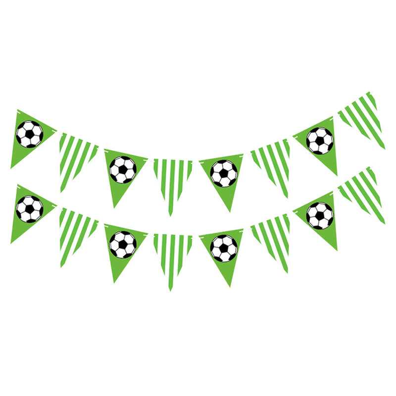Vlaggenlijn Voetbal Groen/Zwart/Wit - 500 cm