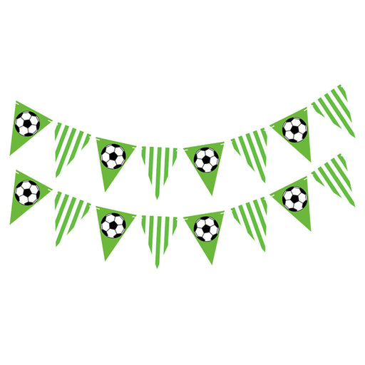 Vlaggenlijn Voetbal Groen/Zwart/Wit - 500 cm