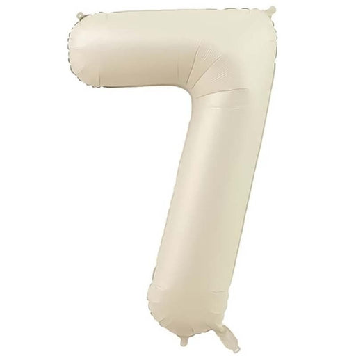Folie Cijferballon 7 Nude Wit – 86 cm