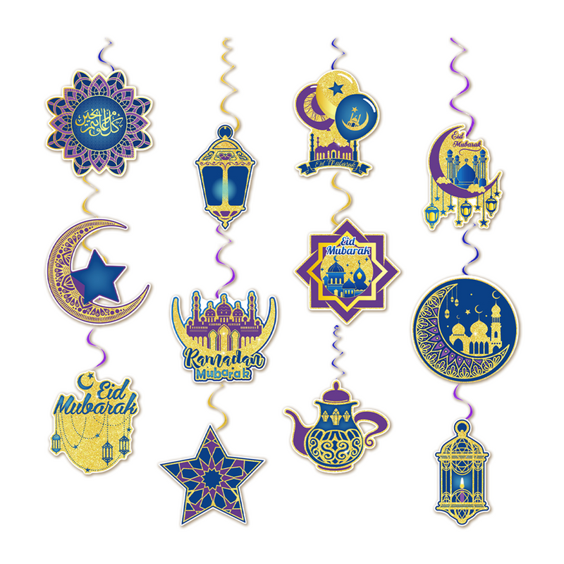 Hangdecoratie Ramadan multicolor – 10 stuks – 70 cm