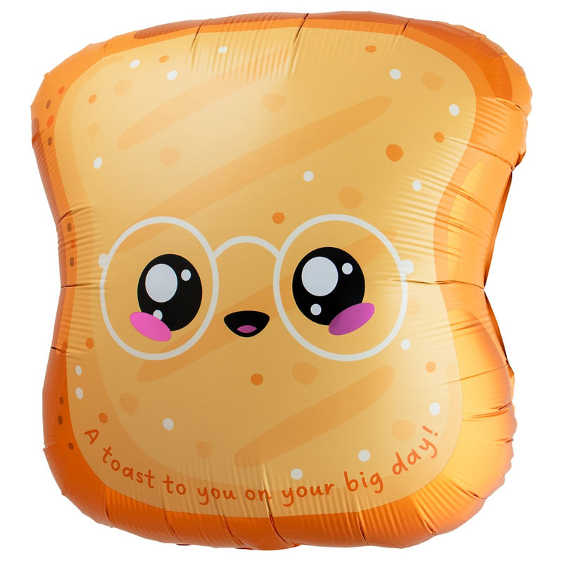 Folieballon Toast Kawaii Party – 60 × 60 cm