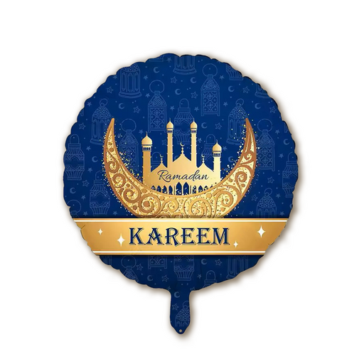 Folieballon Ramadan Kareem donkerblauw/goud – 47 cm