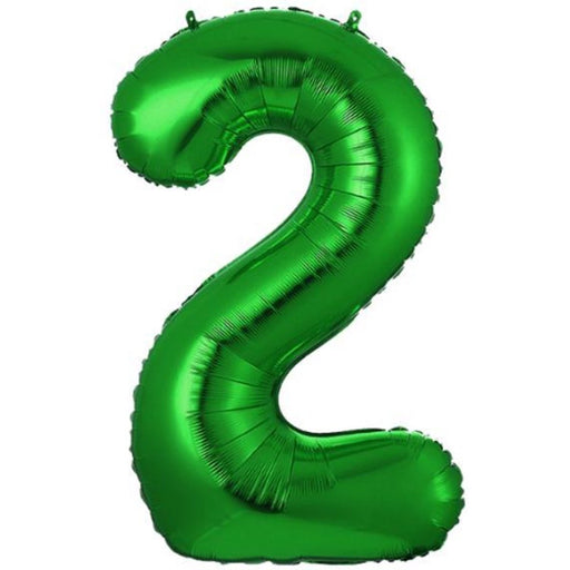 Folie Cijferballon 2 Groen – 70 cm