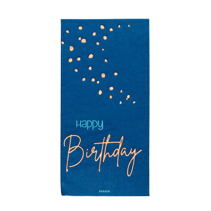 Servetten Happy Birthday True Blue 33 cm – 10 Stuks