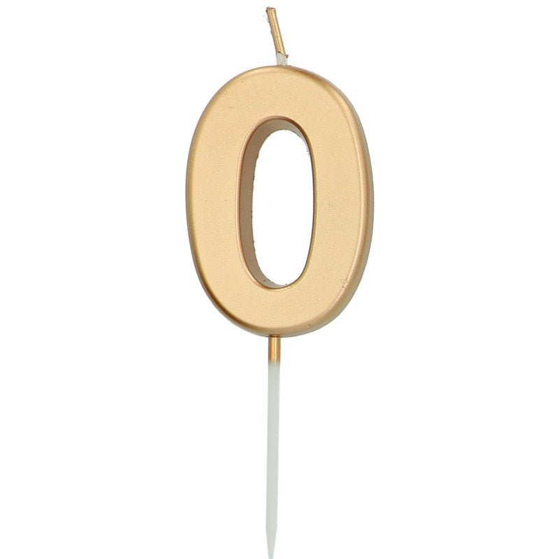 Cijferkaars 0 Goud – 5 cm