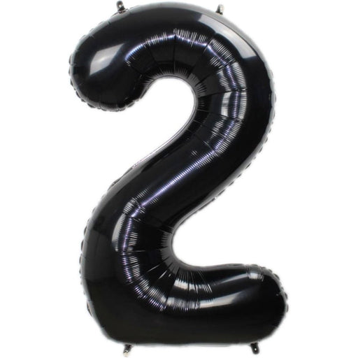 Folie Cijferballon 2 Zwart 86 cm