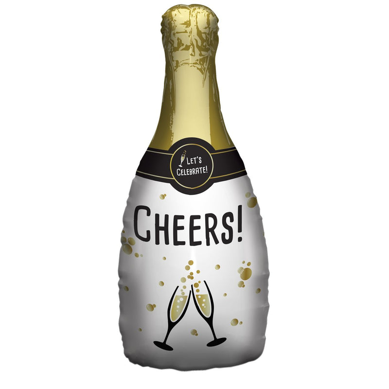 Folieballon Champagnefles Cheers – 72 cm