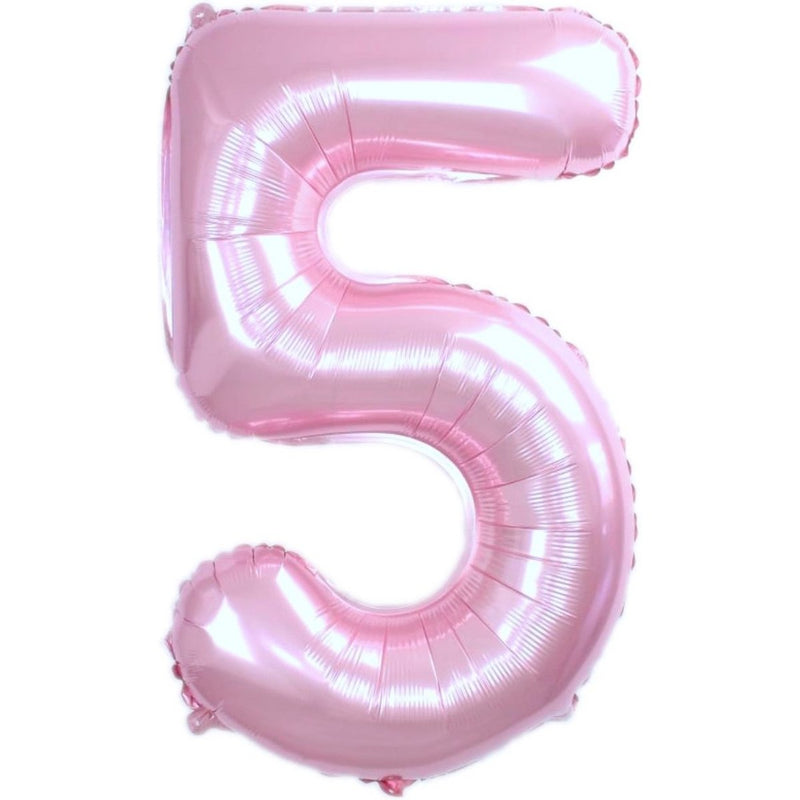 Folie Cijferballon 5 Roze 70 cm