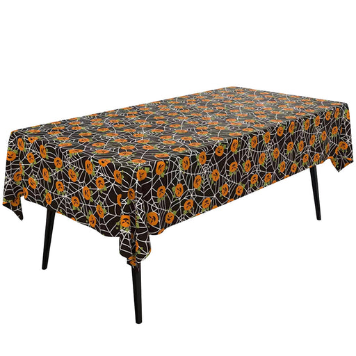 Tafelkleed Halloween Spinnenweb Zwart/Oranje - 187 x 137 cm