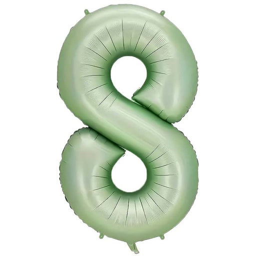 Folie Cijferballon 8 Mintgroen – 86 cm