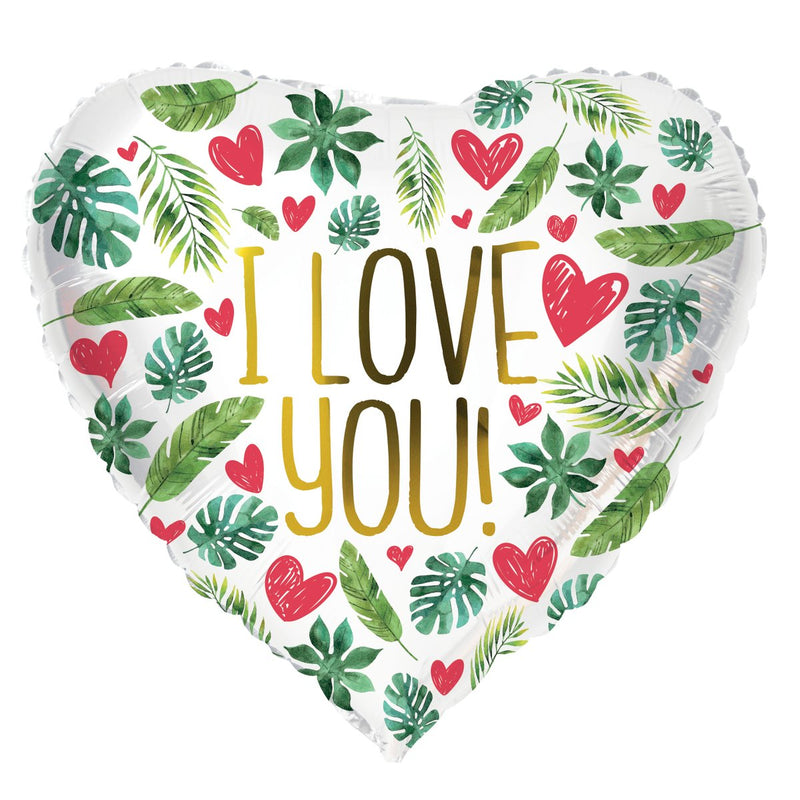 Folieballon Hart I Love You Wit